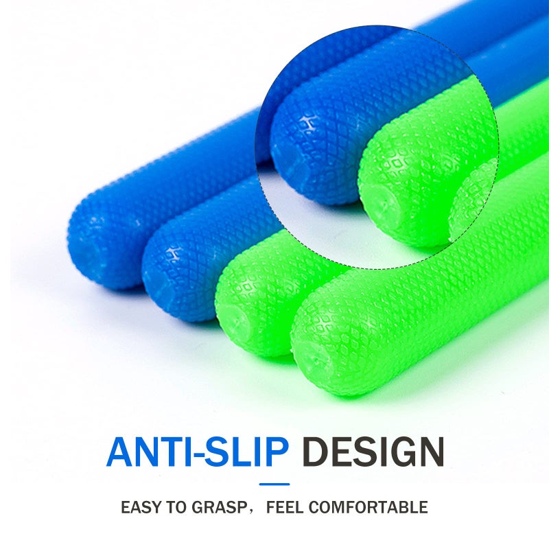 Musfunny 5A Nylon Drumsticks for Kids Adults: Light Durable Drum Sticks Blue Green with Anti-Slip Handles for Electronic Drums Exercise Percussion Accessories (2 Pairs) - Image 5